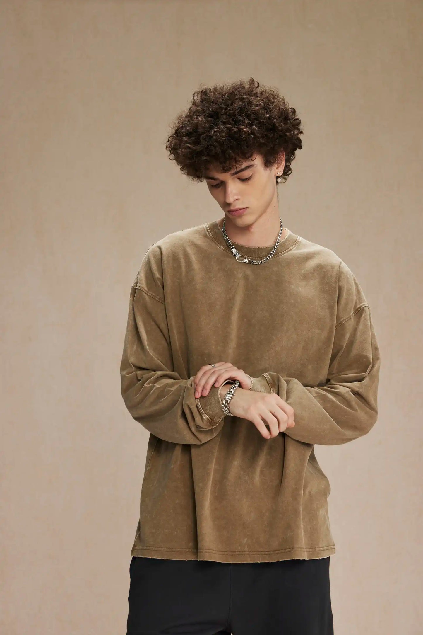 MINERAL WASH LONG SLEEVE TEE
