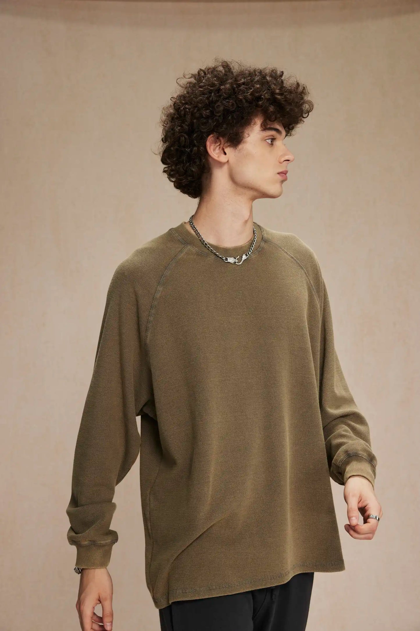 WAFFLE LONG SLEEVE TEE